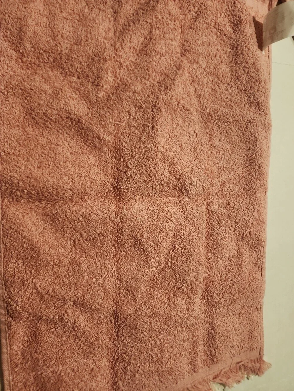 Cannon Vintage Hand Towel Wash Cloth Pink Shell-Trim Bath Set Lace Cotton Cream